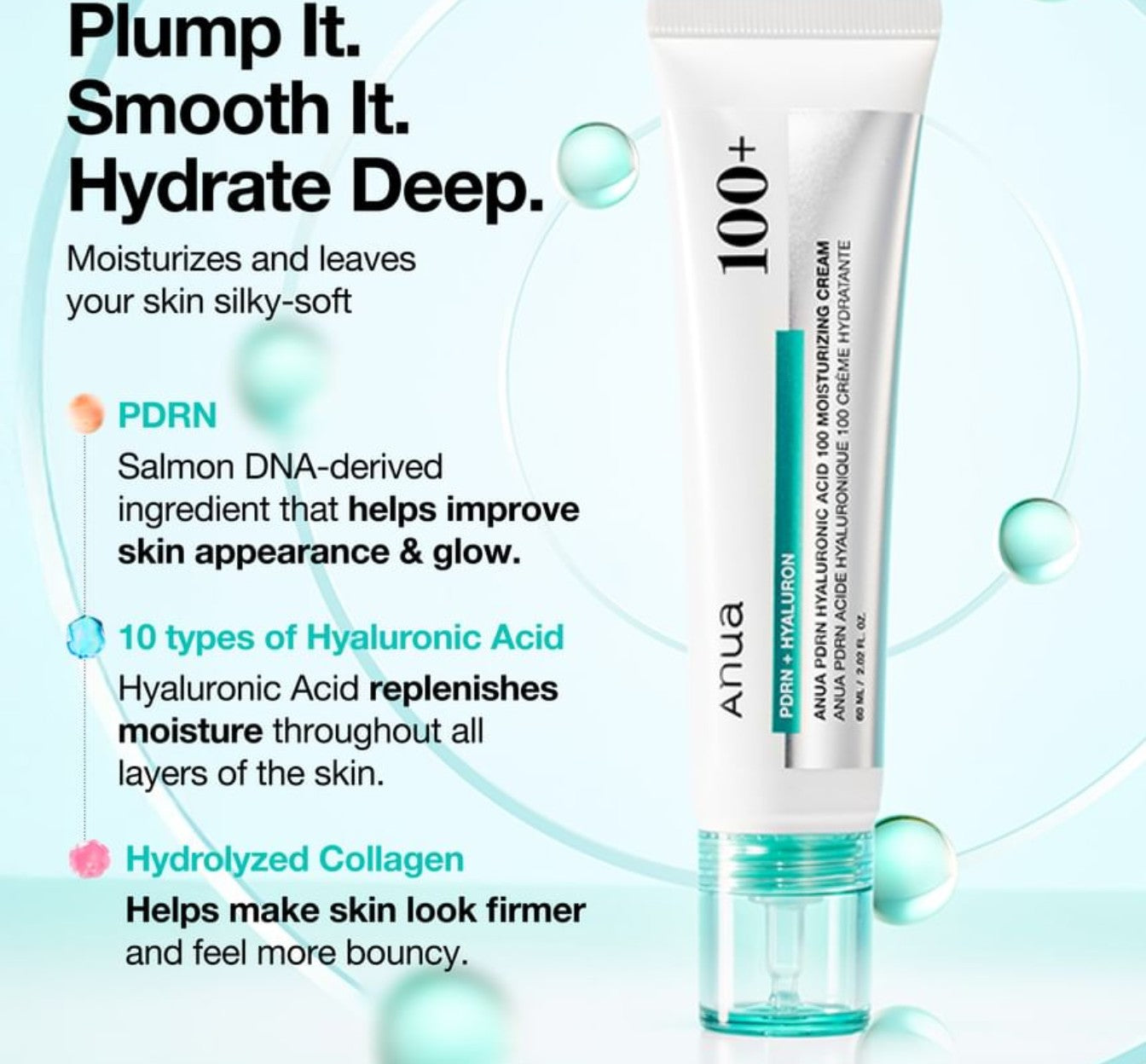 Anua PDRN Hyaluronic Acid 100 Moisturizing Cream