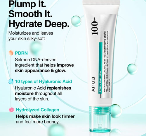Anua PDRN Hyaluronic Acid 100 Moisturizing Cream