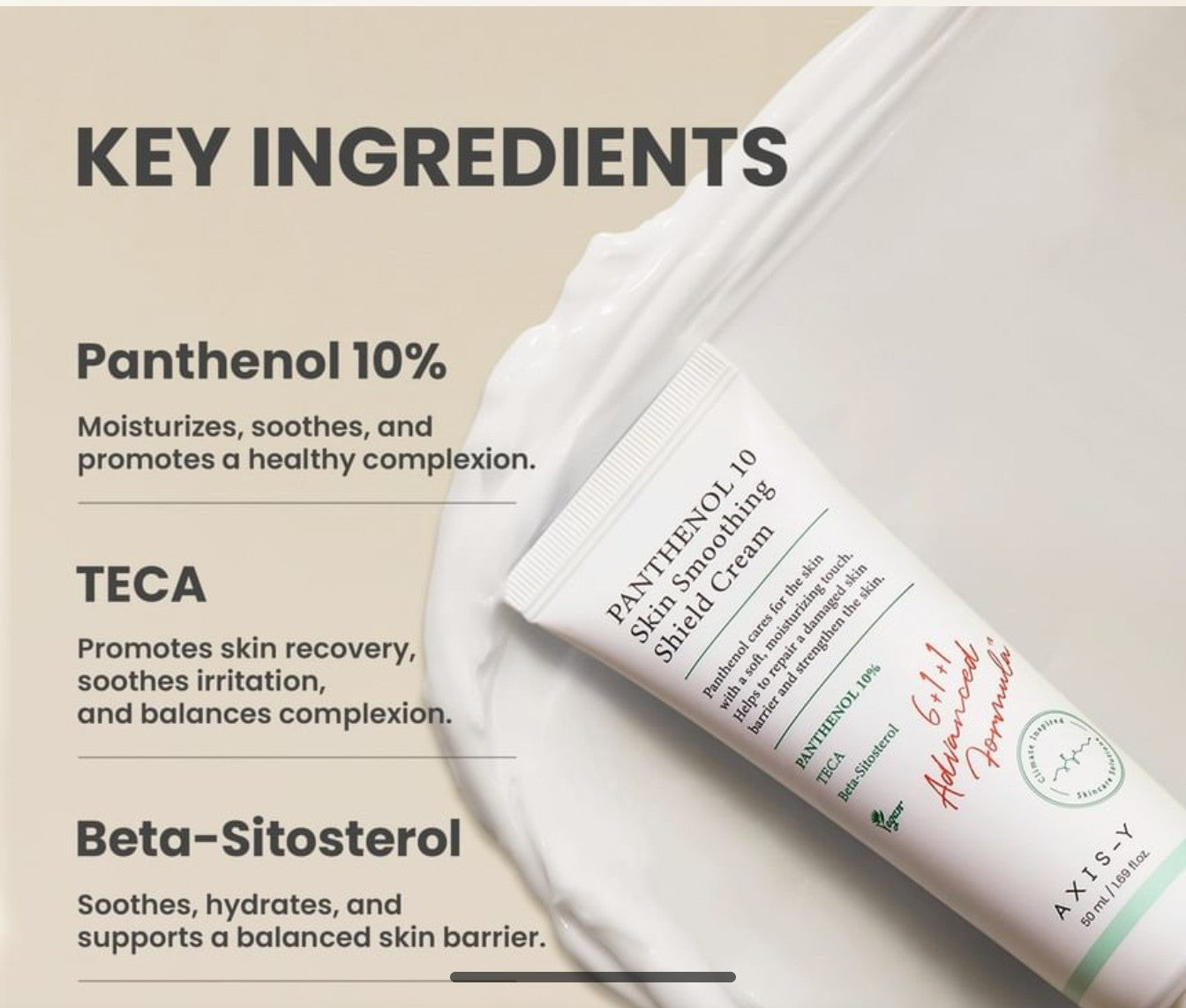 AXIS-Y Panthenol 10 Skin Smoothing Shield Cream