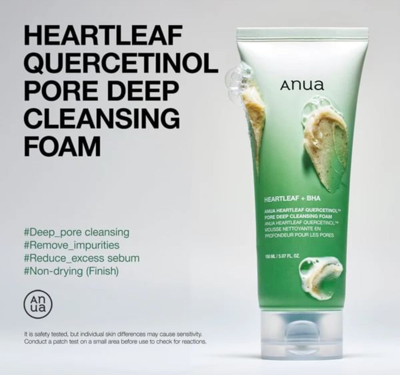 Anua Heartleaf Quercetinol™ Pore Deep Cleansing Foam (150ml)